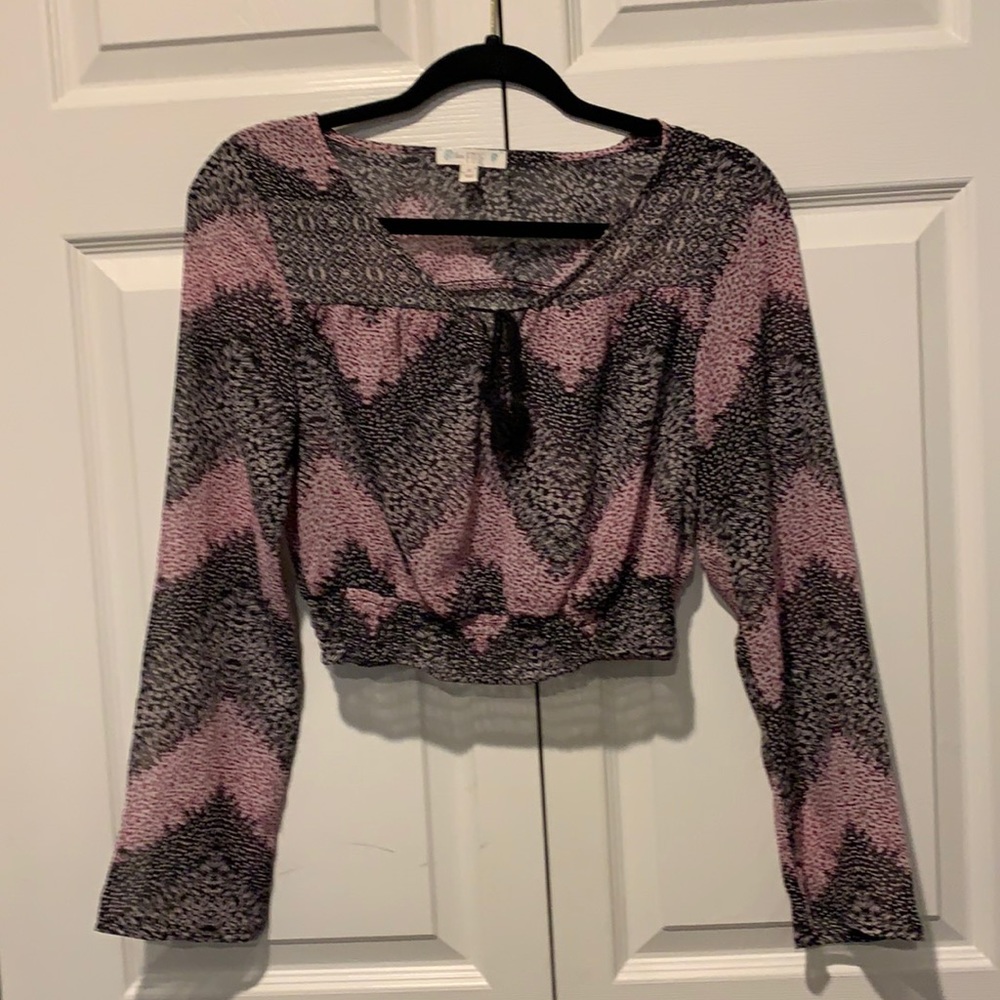 Sheer slightly cropped top